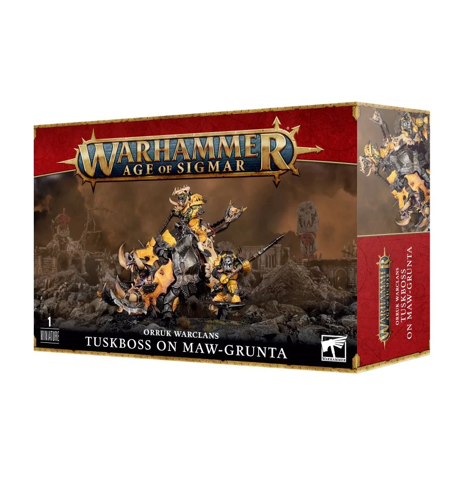 Warhammer: Age of Sigmar – Orruk Warclans – Ironjawz – Tuskboss on Maw-grunta