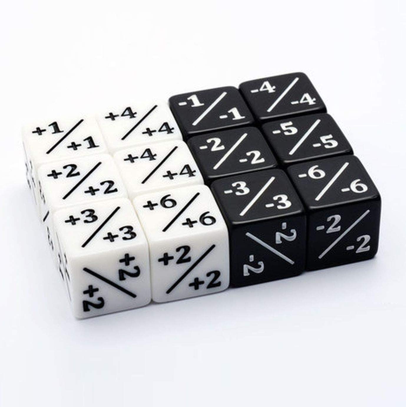 Dice Counter Positive and Negative 6 pcs per Pack