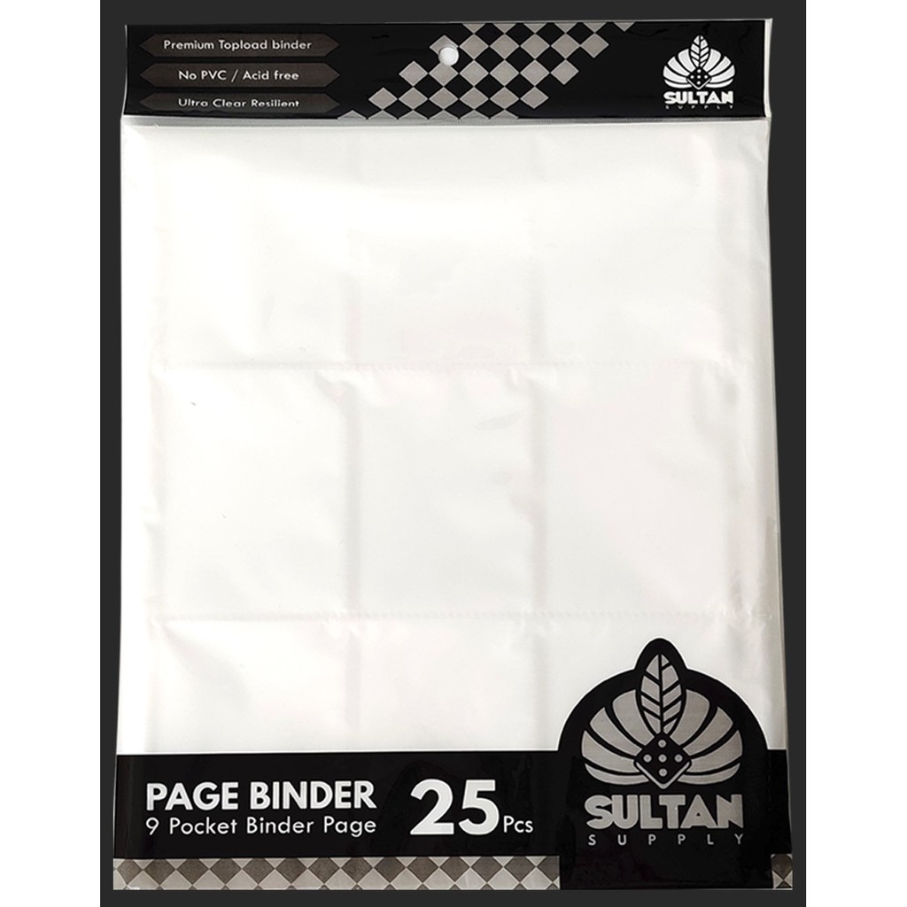 Sultan Supply – Page Binder 9-Pocket – Clear