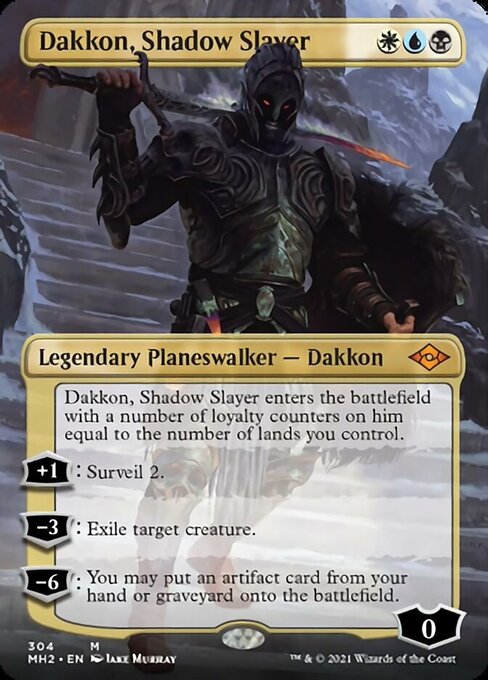 Dakkon, Shadow Slayer – Borderless Planeswalker – Foil
