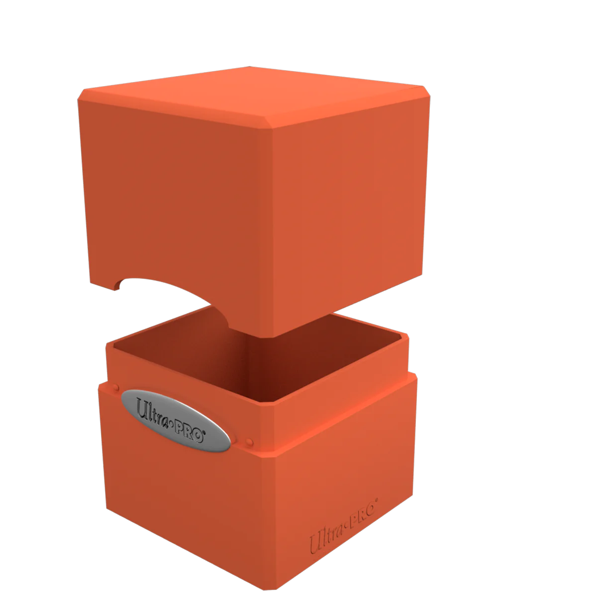Satin Cube Deck Box 100+ – Pumpkin Orange