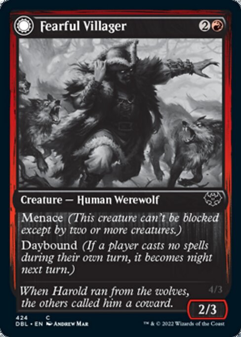 Fearful Villager // Fearsome Werewolf – Foil