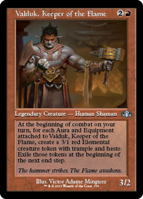 Valduk, Keeper of the Flame – Old-Frame – Foil