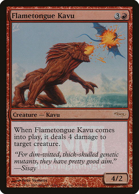 Flametongue Kavu – FNM Foil