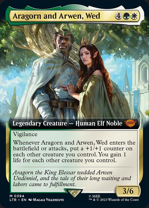 Aragorn and Arwen, Wed – Extended Art