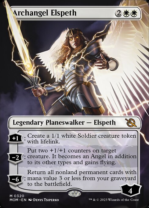 Archangel Elspeth – Borderless Planeswalker – Foil
