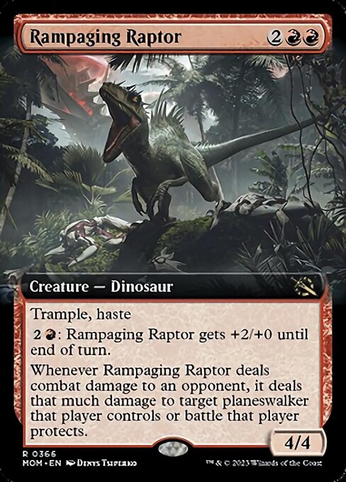 Rampaging Raptor – Extended Art – Foil