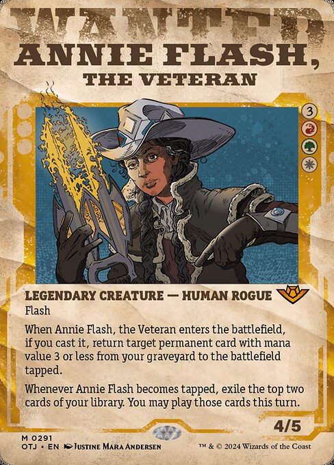 Annie Flash, the Veteran – Wanted Poster – Foil