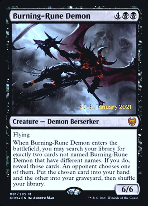 Burning-Rune Demon – PR Foil