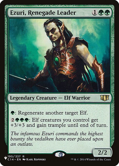 Ezuri, Renegade Leader – The List