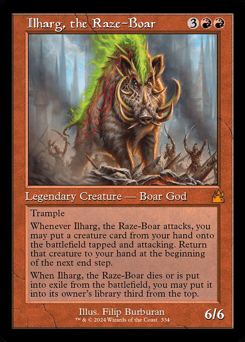 Ilharg, the Raze-Boar – Retro Frame