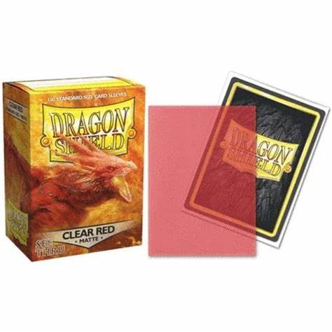 Dragon Shield – Matte – 100 Standard Size – Clear Red