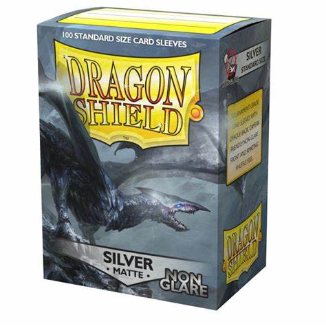 Dragon Shield – Matte Non-Glare – 100 Standard Size – Silver