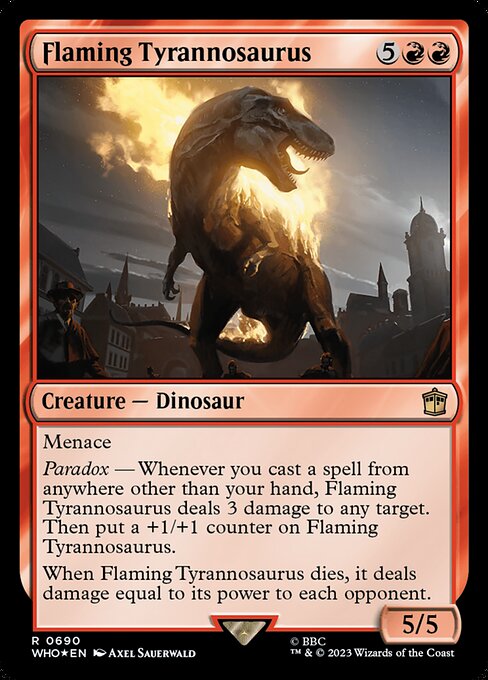 Flaming Tyrannosaurus – Surge Foil