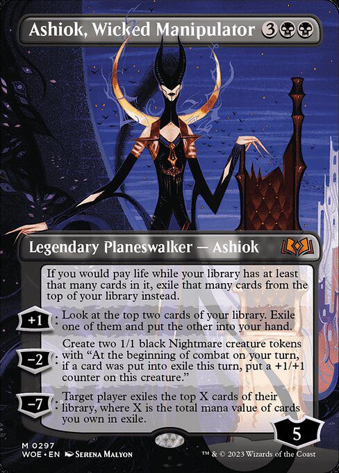 Ashiok, Wicked Manipulator – Borderless Planeswalker